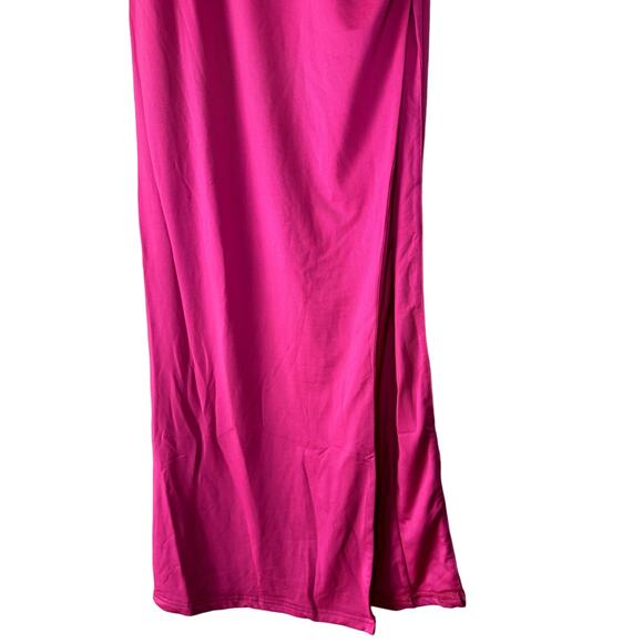 Area Stars Nikki Ruched Slit Maxi Fuchsia Skirt Size L - Picture 3 of 6